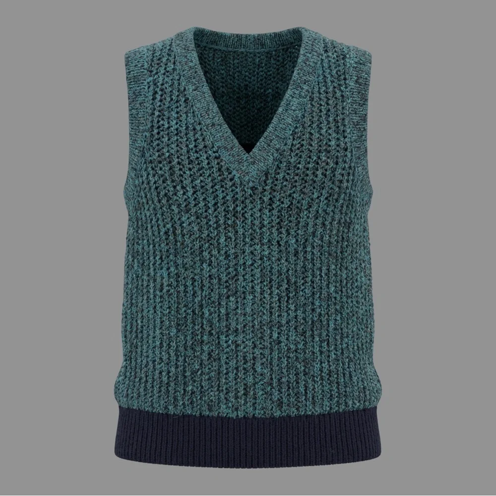 Rag & Bone Carmen V-Neck Sleeveless Knit Colorblock Pullover Vest XS - Picture 1 of 8